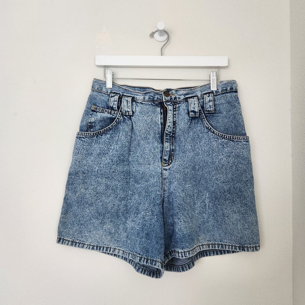 Vintage 80s 90s Acid Wash Denim High Rise Mom Shorts Retro Jean Short Cherokee 8